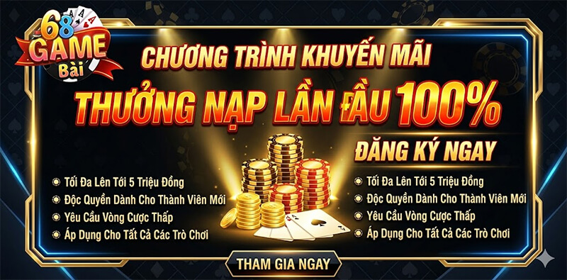 thưởng nạp lần đầu 100%